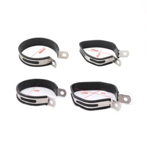 Motorcycle Exhaust Muffler Hanger Clamps Strap Mounting Bracket Silencer Pipe - Picture 1 of 5
