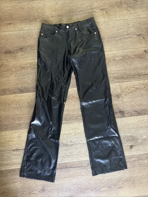 Pantalones de imitación de cuero Tripp NYC talla 30 negros Foto 1 de 4