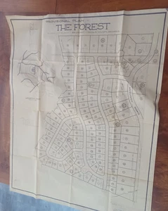 1967 Plat Map Of The Forest subdivision, Stone Mountain, Ga, 29x36, Atlanta - Bild 1 von 6