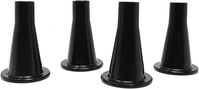 Black Plastic 3-5/8” Bed Frame Feet/Glide Leg | Tall Cone Shaped Replacement Leg - Image 1 of 4