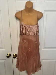 Camicia da notte vintage Lord & Taylor donna lingerie abito slip M - Foto 1 di 10