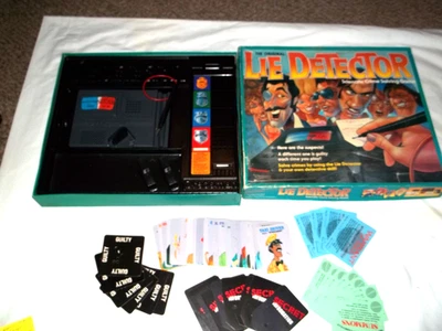 Pressman 1987 Lie Detector Crime Game 100% Complete! Interior SWEET box sad - Image 1 of 4