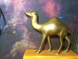 Statuina/scultura cammello in ottone vintage da collezione - Foto 1 di 7