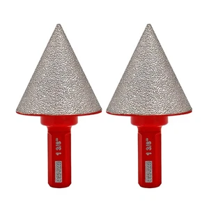 Broca biselada de diamante 2 piezas vástago hexagonal cortes de 1-3/8" azulejo de porcelana granito - Imagen 1 de 10