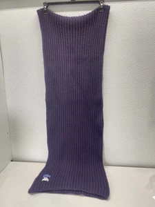Corgi Unisex Handmade Ribbed Cashmere Scarf Very Soft Size OS Plum Purple - Picture 1 of 8