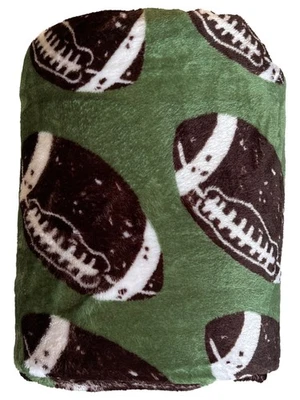 The Big One Plush Soft Football Oversized Microplush Throw Blanket, 5'x6' Green