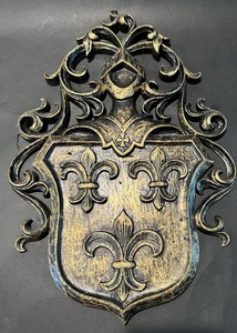 Syroco Coppercraft Guild Medieval Wall Crest Dart Industries Fleur Des Lis Crest - Picture 1 of 7