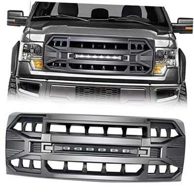 Repuesto parrilla delantera para F150 2009-2014, parachoques negro mate negro mate Foto 1 de 4