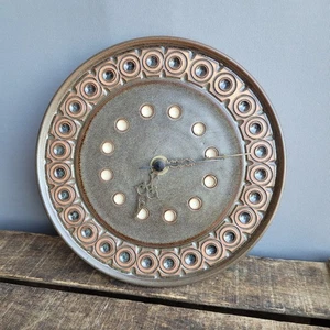 Reloj de pared Mid Century Jersey cerámica verde oscuro retro vintage años 60 70 cerámica - Imagen 1 de 7