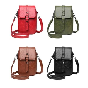 Damen kleine Handy Geldbörse Portemonnaie Schultertasche Etui Crossbody PU Handtasche - Bild 1 von 16