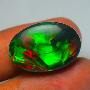 Black Opal Cabochon 19.75 Cts , Stunning Play of Color! Perfect for Jewelry - Picture 1 of 17