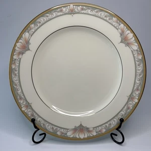 Vintage Noritake Barrymore 9737 Bone China 10½” Dinner Plate Blue/Pink Floral - Picture 1 of 5