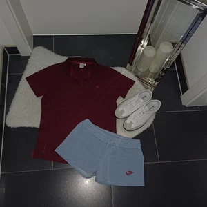 Neu Sportset M 40 42 linea primero polo Sportshirt weinrot Shorts hellblau Top - Bild 1 von 5