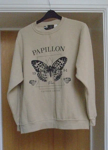 Ladies - New - Peacocks- Longer Length Butterfly Design Sweatshirt -Size: M 16 - Picture 1 of 3