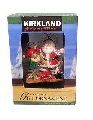 Adorno de Navidad Westmar 1997 vintage Papá Noel medido para traje nuevo por elfo Foto 1 de 4