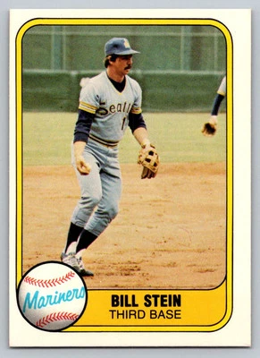 1981 Fleer #605 Bill Stein Seattle Mariners - Image 1 of 2