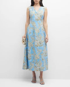 NUEVO CON ETIQUETAS $1998 Vestido Midi Lafayette 148 New York Cuello Retrato Tulipán 4 - Imagen 1 de 8