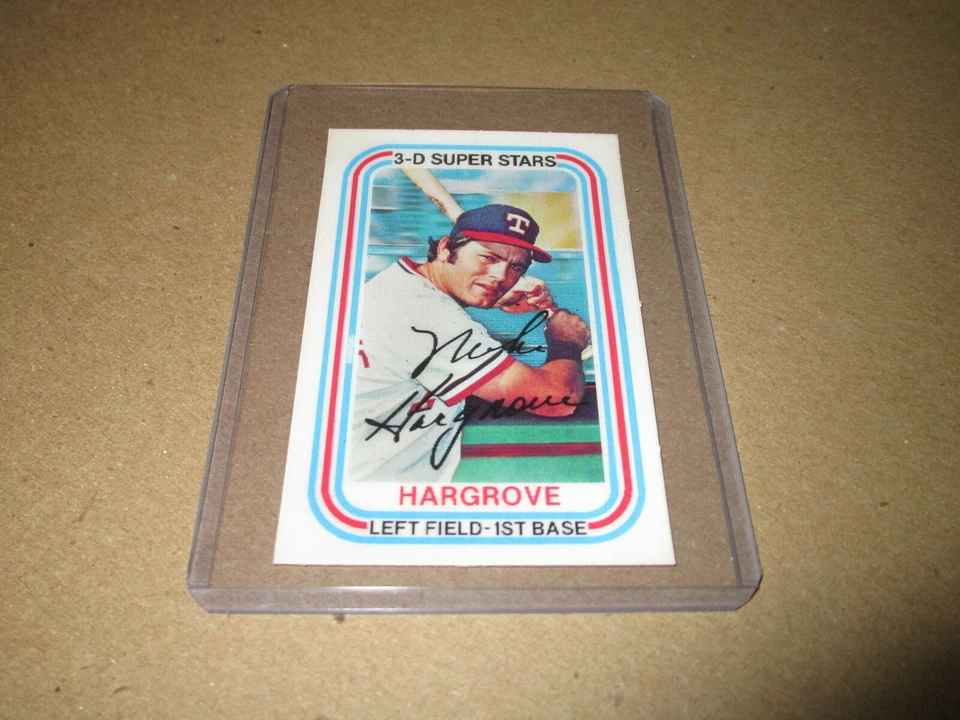 1976  KELLOGG'S 3-D SUPER STARS #51 MIKE HARGROVE TEXAS - Image 1 of 1