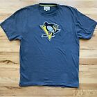Red Jacket Nhl Pittsburgh Penguins Embroidered Logo Ss Gray T-Shirt Size Xl Soft