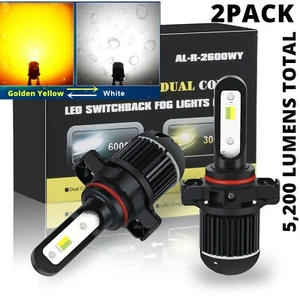 2-Color LED L000PSX24W Fog Light Lamps Driving Light Bulbs LH RH for Dodge Jeep - Foto 1 di 6
