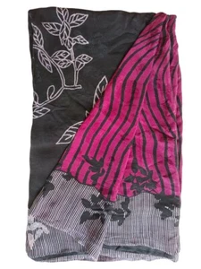Reine Krepp Seide Sari 100% Seide Sari Indisch Vintage Bedruckter Stoff PCSS2615 - Bild 1 von 9
