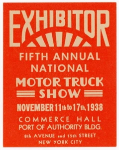 (I.B) US Cinderella : Truck Show Label (New York 1938) - Picture 1 of 1