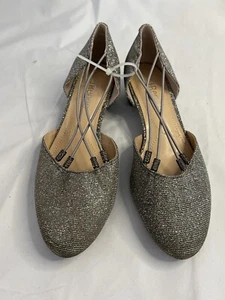J.Renee Womens Charolette Silver Evening Heels Shoes 7.5 W - Picture 1 of 9