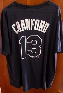 TAMPA BAY DEVIL RAYS lrg T shirt Carl Crawford baseball outfielder #13 tee Catch - Picture 1 of 2