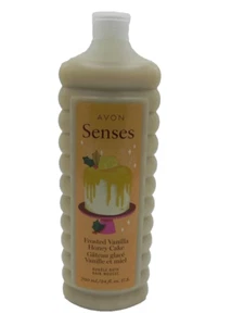 Baño de burbujas para pastel de miel de vainilla esmerilado Avon Senses, 24 oz., nuevo, envío gratuito - Imagen 1 de 4