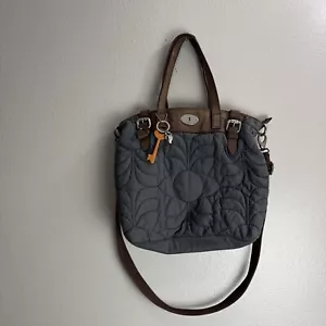 Fossil Key-Per Schultertasche Handtasche gesteppt Blumen Floral Leder Vintage - Bild 1 von 9