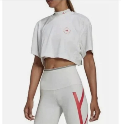 Camiseta corta Adidas Stella McCartney blanca para mujer talla M (GU1621) NUEVA CON ETIQUETAS Foto 1 de 4