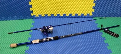 Okuma Fin Chaser X Spinning Combo 6' 0" Rod 2-Pc 30BL Reel Spooled FNX-602-30BL - Image 1 of 4
