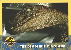 1993 Topps Jurassic Park #65 Il dinosauro più mortale - Foto 1 di 2
