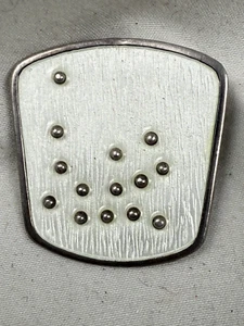 Norway    Brooch  Pin   Sterling Silver Enamel Guilloche Knut Karl Rasmussen - Picture 1 of 5