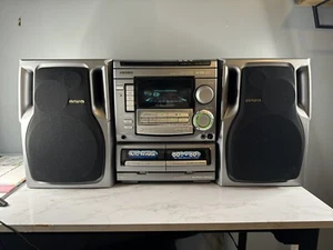 Aiwa CX-NA508 digital audio system 3 disc Am Fm dual cassette with 2 speakers - Picture 1 of 10