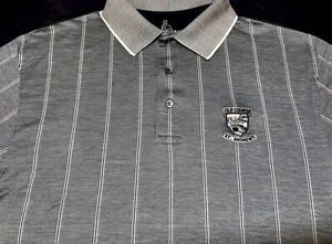 Tom Morris St Andrews Golf Mens Knit Short Sleeve Cotton Stripe Polo Shirt L - Picture 1 of 4