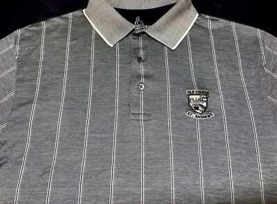 Camisa Polo Tom Morris St Andrews Golf Para Hombres Tejida Manga Corta Algodón Rayas L Foto 1 de 4