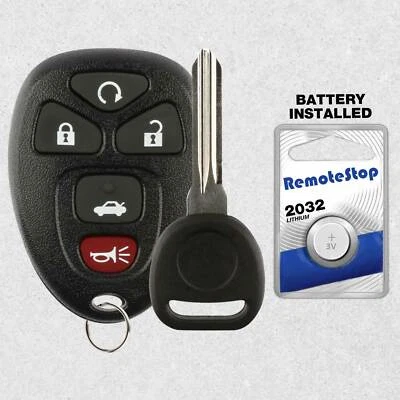 For 2008 2009 2010 2011 2012 Chevrolet Malibu Keyless Remote Car Fob + Key Foto 1 de 4