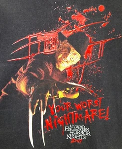 Freddy Krueger Universal’s Halloween Horror Nights 2007 T Shirt XL 23.5x28 RARE - Picture 1 of 4