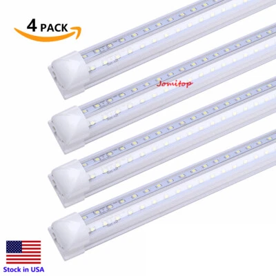 JOMITOP T8 LED Tube Light 8FT Shop Strip led Light Linkable 8feet LED Shop Light Fixture