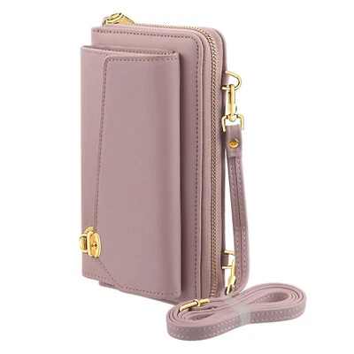Women Phone Wallet Purse Crossbody Bag W/ Card Slots & Strap For Samsung iPhone - Image 1 of 4