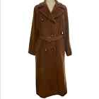 Max Mara Brown Wool Cashmere Blend Belted Trench Coat 10