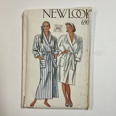 Vintage New Look 6907 Sewing Pattern Robe Short & Long Dressing Gown UNCUT - Image 1 of 3