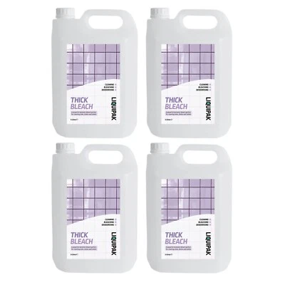 LIQUIPAK LIMITED Liquipak Thick Bleach 20L - Thick Household Bleach, Multipurpose 5% Bleach, 20L