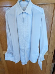 AFTER 6 TUXEDO PLEATED SHIRT 3 STUD BUTTON HOLES, FRENCH CUFFS 17/36 - Picture 1 of 7