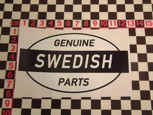 Ed Roth Style Swedish Genuine Parts Sticker - Oldtimer Retro Classic Car Sticker - Picture 1 of 1