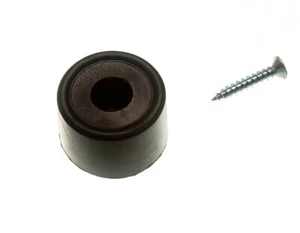 Nuevo 6 X Tapones De Goma Negros Redondos Para Puertas - Onestopdiy - H - Imagen 1 de 1