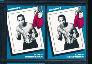 Lot (2) 1990 Brown's Boxing #32 Lloyd Honeyghan Welterweight (AL71) SWSW6 - Picture 1 of 2