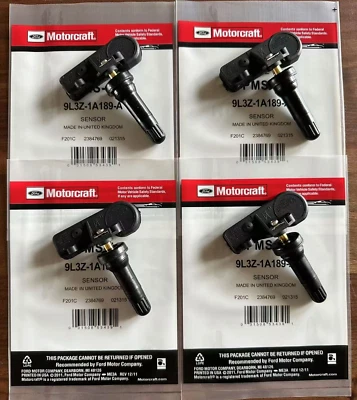 4PCS MOTORCRAFT TPMS Tire Pressure Monitoring Sensor 9L3Z1A189A for FORD LINCOLN Foto 1 de 4