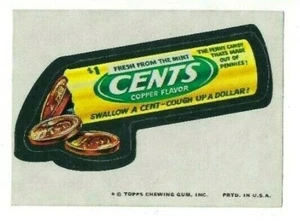 Topps Wacky Packages 1974 novena serie 9 centavos sabor cobre caramelo casi nuevo - Imagen 1 de 1